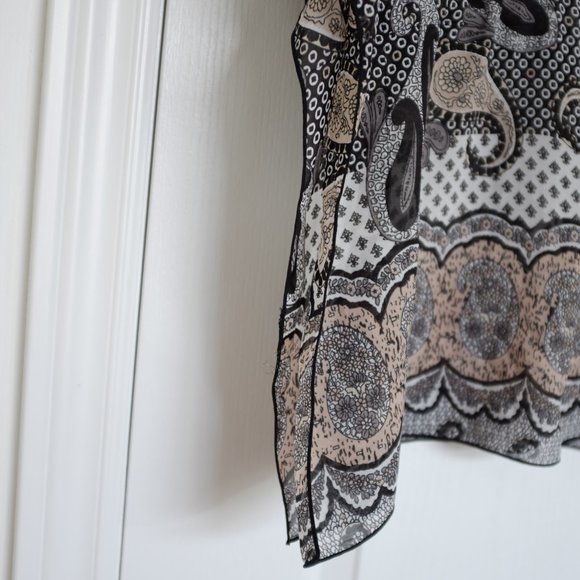 COPY - Ricki's Paisley print poncho style sheer blouse - Picture 3 of 10